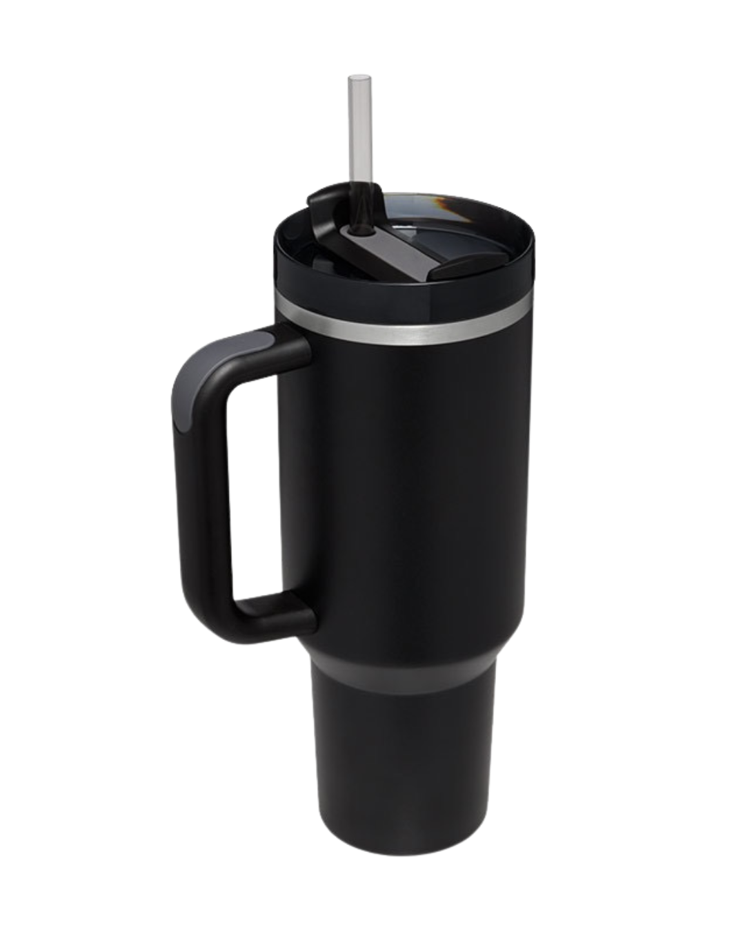 FrostCup: Velký nerezový termohrnek s uchem a brčkem (1,2 l)